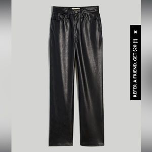 The Petite Perfect Vintage Straight Jean: Faux Leather Edition